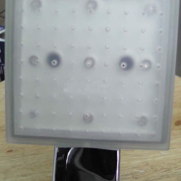 Crofta Three-Colored Temperature Sensor Square LED Shower Spray Head