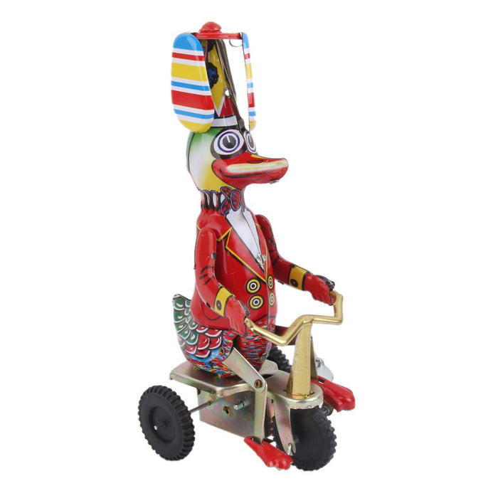 Wind Up Circus Duck on Tricycle Clockwork Kids Toy Collectible