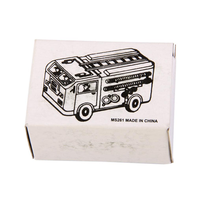 Wind Up Fire Truck Model Clockwork Kids Play Metal Toys Collectible