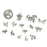 15pcs Alloy Silver Various Horse Shaped Charms Pendants Beads