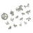 15pcs Alloy Silver Various Horse Shaped Charms Pendants Beads