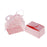 25pcs Pink Rose Design Candy Gift Box with Ribbon Wedding Favors Decoration