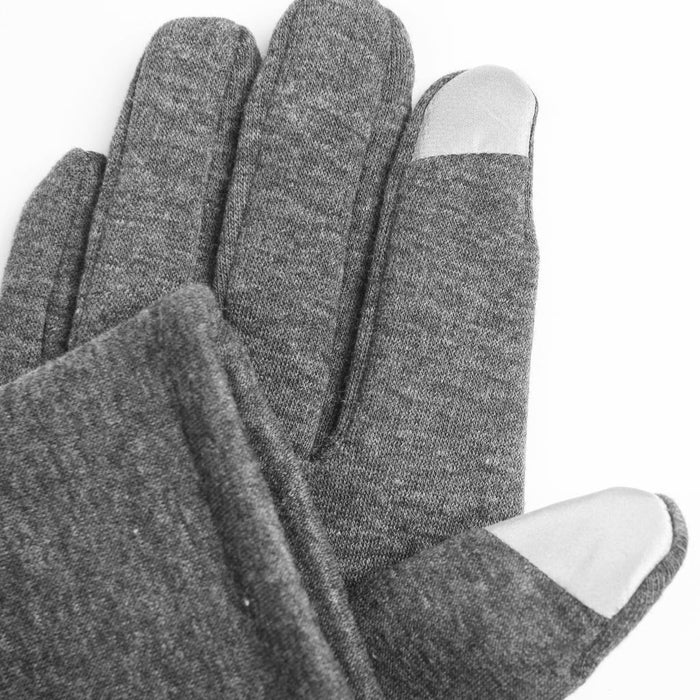 Winter Warm Mens Touch Screen Telefingers Gloves Grey w Swallow Gird Print