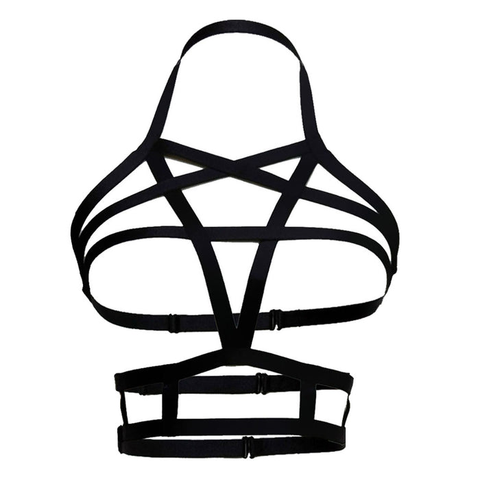 Crofta Women Handmade Harness Adjustable Body Cage Waist Belt Strap