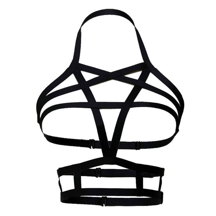 Crofta Women Handmade Harness Adjustable Body Cage Waist Belt Strap