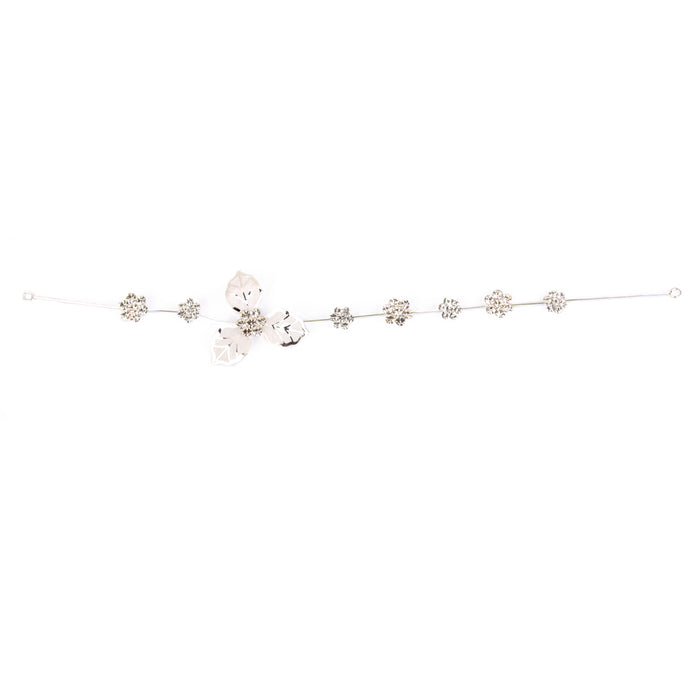 Wedding Bridal Crystal Diamante Plum Blossom Headband Tiara