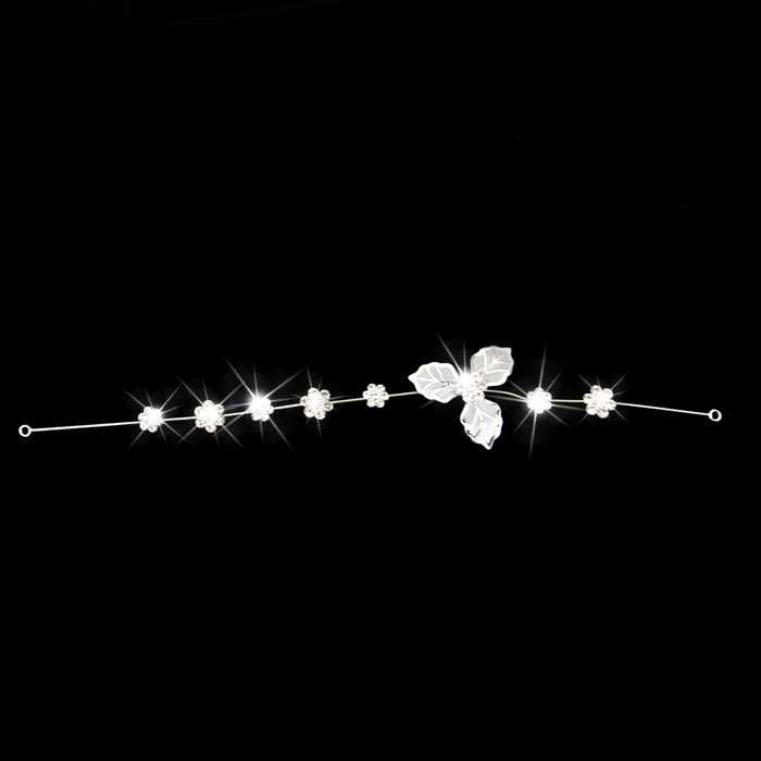 Wedding Bridal Crystal Diamante Plum Blossom Headband Tiara