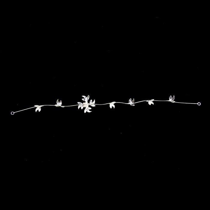 Wedding Bridal Crystal Diamante Flower Leaves Vine Headband Tiara