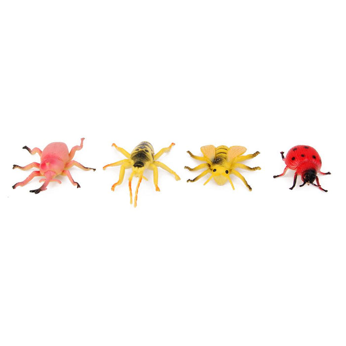 Crofta 12 Pieces Enviromental Plastic Insects Animal Display Realistic Model Figure Kids Funny Trick Play Toys