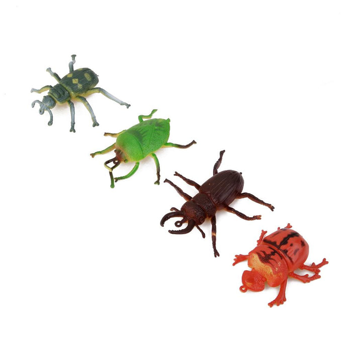 Crofta 12 Pieces Enviromental Plastic Insects Animal Display Realistic Model Figure Kids Funny Trick Play Toys