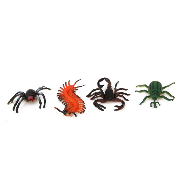 Crofta 12 Pieces Enviromental Plastic Insects Animal Display Realistic Model Figure Kids Funny Trick Play Toys