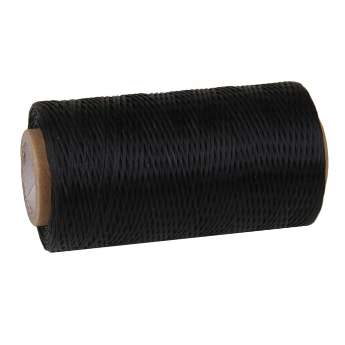 250m Thread Wax Line Flat 1mm Leather Craft Bag Wallet Sew Line Black