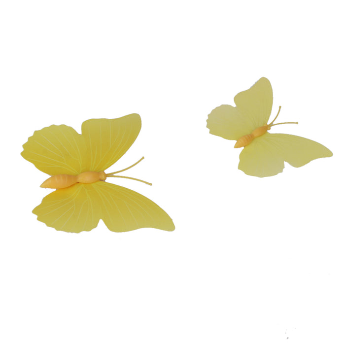 12pcs Artificial Butterfly for Home Wedding DIY Decorations Yellow