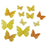 12pcs Artificial Butterfly for Home Wedding DIY Decorations Yellow