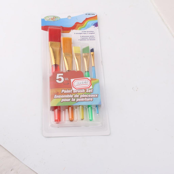 5pcs Chunky Nylon Brush Set For Kids Paint Art Craft Drawing Brush