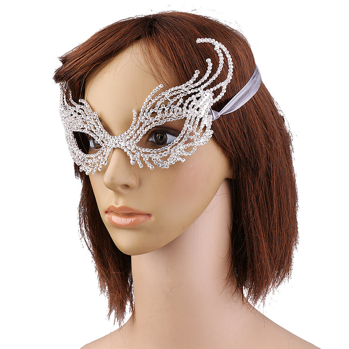 Elegant Crystal Women Eyes Mask Costume Halloween Masquerade Ball Prom