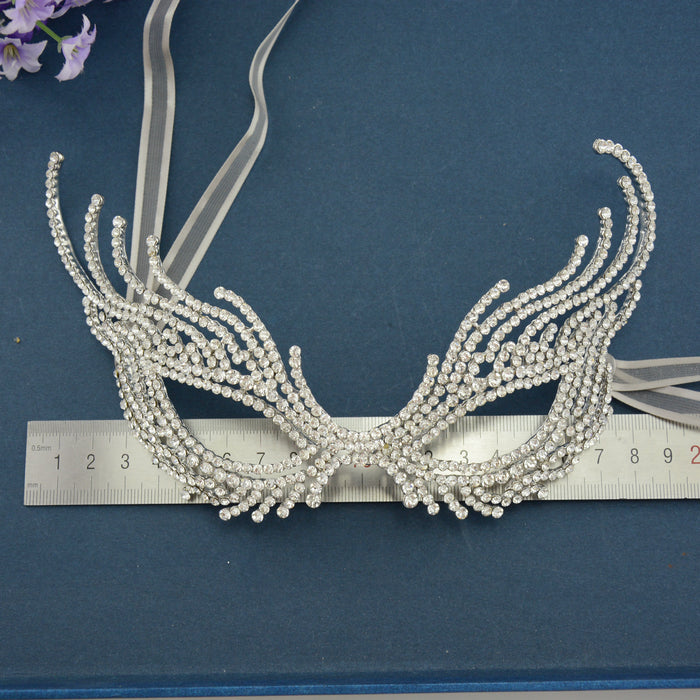 Elegant Crystal Women Eyes Mask Costume Halloween Masquerade Ball Prom