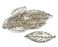 10pcs Silver Plated Alloy Hollow Tree Leaf Jewelry Making Charms Pendant