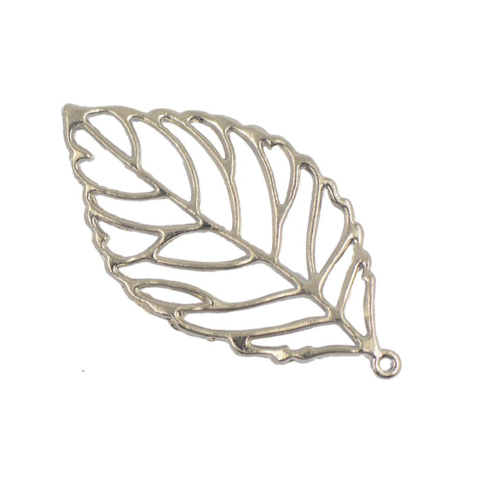 10pcs Silver Plated Alloy Hollow Tree Leaf Jewelry Making Charms Pendant