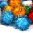 Crofta 140Pieces 3.5cm Glitter Sprayed Pompoms Balls Crafts Making   Toys