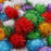 Crofta 140Pieces 3.5cm Glitter Sprayed Pompoms Balls Crafts Making   Toys