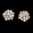 10pcs Crystal Rhinestone Plum Blossom Flower Button Embellishments 20mm