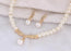 Crofta Women Elegant  Rhinestone Diamante Pearls Necklace Earring Set Wedding Birthday Party Supplies