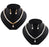 Crofta Women Elegant  Rhinestone Diamante Pearls Necklace Earring Set Wedding Birthday Party Supplies