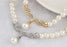 Crofta Women Elegant  Rhinestone Diamante Pearls Necklace Earring Set Wedding Birthday Party Supplies