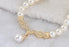 Crofta Women Elegant  Rhinestone Diamante Pearls Necklace Earring Set Wedding Birthday Party Supplies