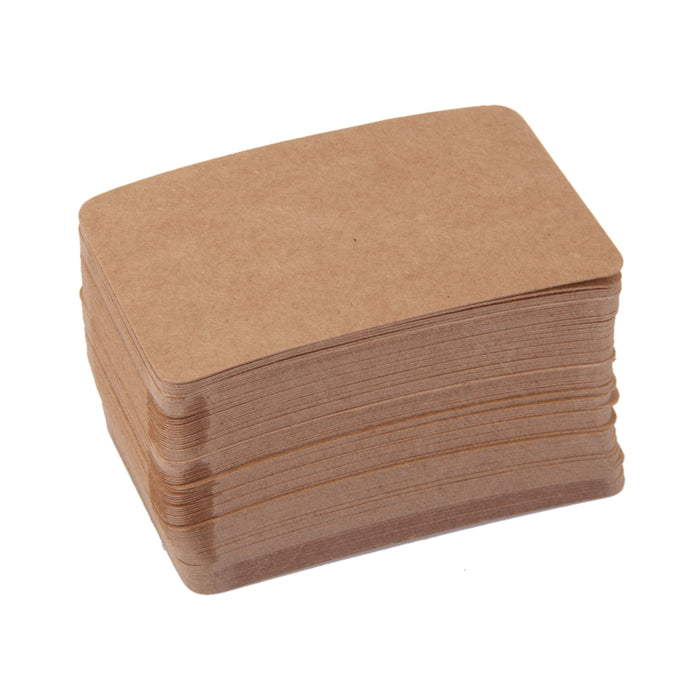 100pcs Kraft Label Paper Tag Blank Luggage Card Hand Draw Label Gift Brown