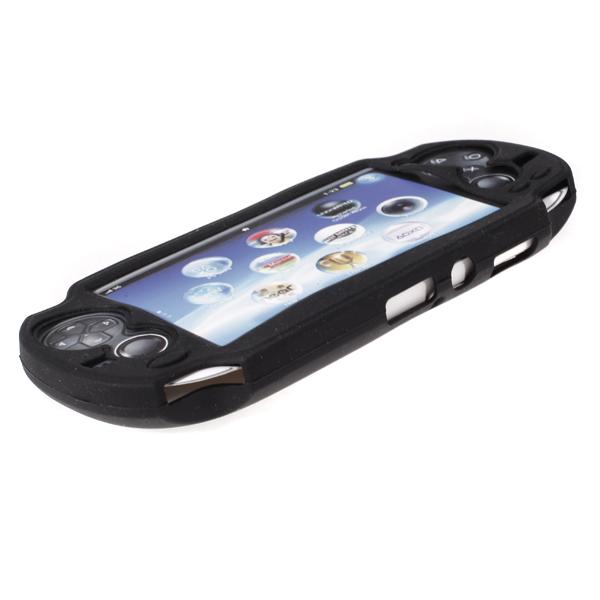 Crofta Silicone Protective Skin Case Cover for Sony PlayStation PS Vita - Black