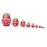 Crofta 10x Hand Painted Red Wooden Nesting Dolls Babushka Matryoshka Art Crafts Kids Play Fun Toy Home Ornament