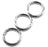 3pcs Silver Plated Alloy Round Spring Snap Hooks Clip 35mm