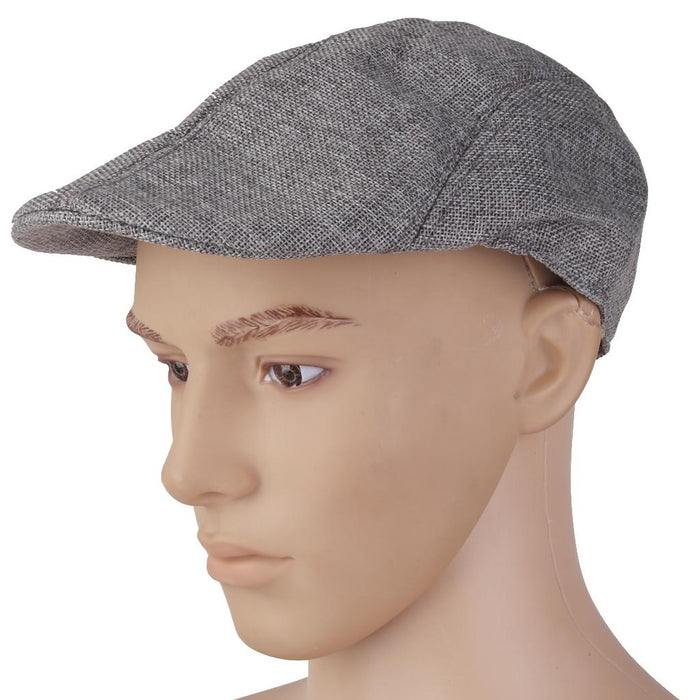 Crofta Winter Peaked Cap Flat Hat Beret Hat Cabbie Newsboy Golf Cap Grey