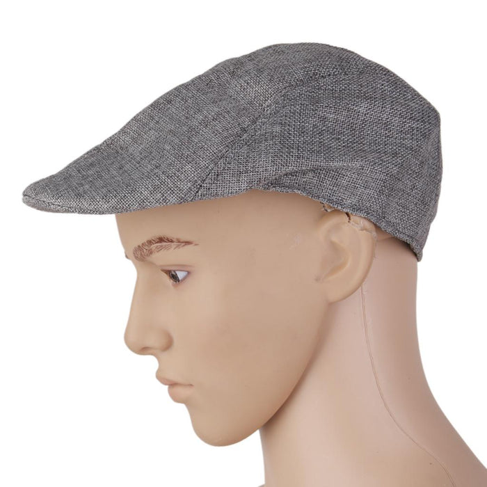 Crofta Winter Peaked Cap Flat Hat Beret Hat Cabbie Newsboy Golf Cap Grey