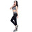 Crofta Women Girls Ladies Fashionable Breathable Comfortable Elastic Yoga Pants Tights Grey Black S