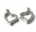 2Pcs Heart Shape Magnetic Floating Alloy Rhinestone Pendant