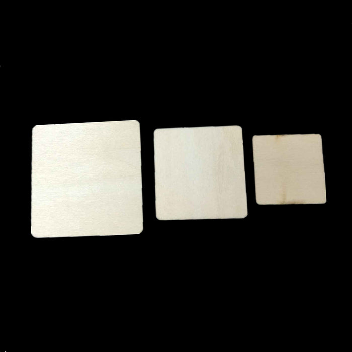 20Pcs Wooden MDF SQUARES Embellishments 4cm