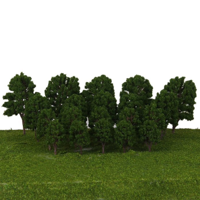 20pcs Model Train Trees Scenery Landscape 1/75-200 Green