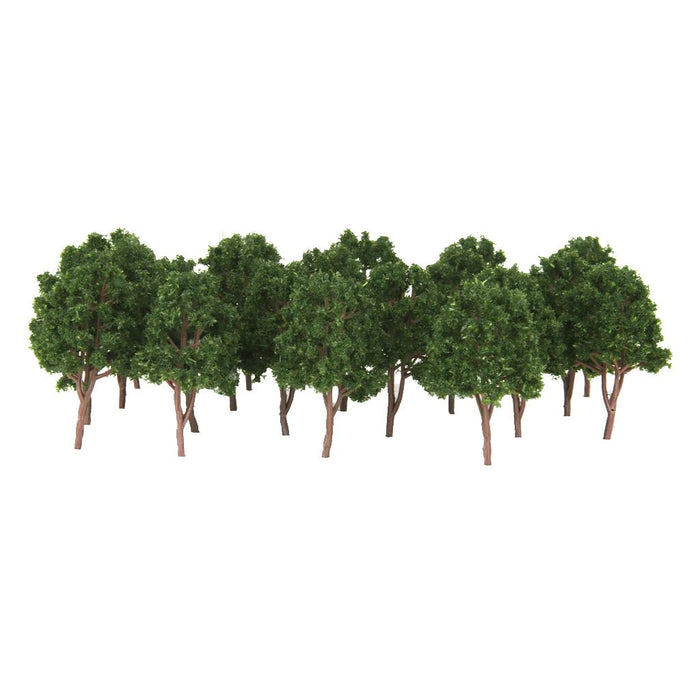 20 Dark Green Model Trees N Scale Train Layout Wargame Scenery Diorama 7.5cm