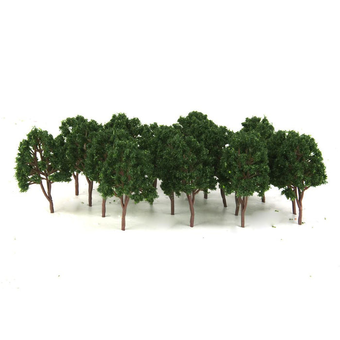 20 Dark Green Model Trees N Scale Train Layout Wargame Scenery Diorama 7.5cm