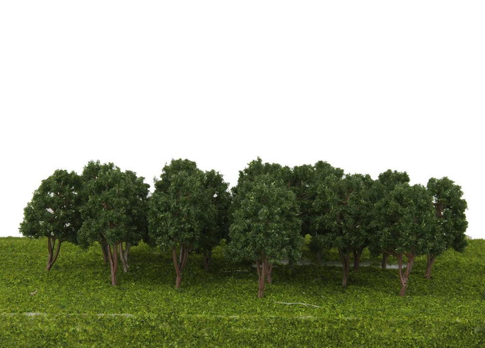 20 Dark Green Model Trees N Scale Train Layout Wargame Scenery Diorama 7.5cm