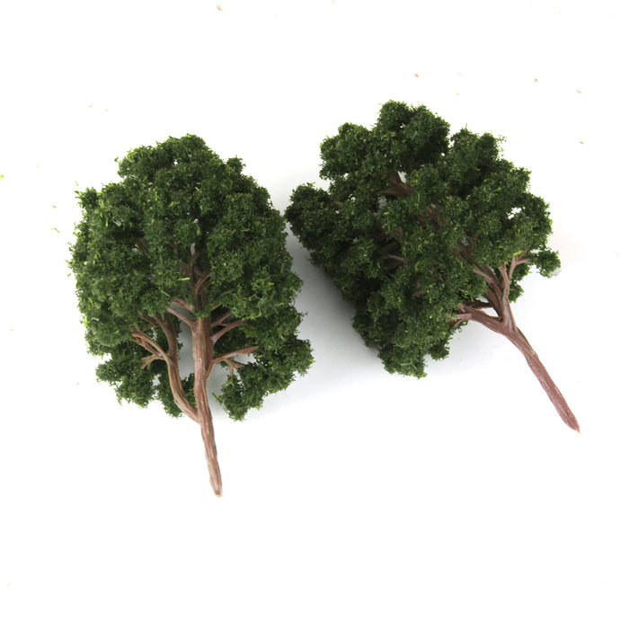 10pcs Street Train Model Trees Scenery 1/100 Scale Dark Green