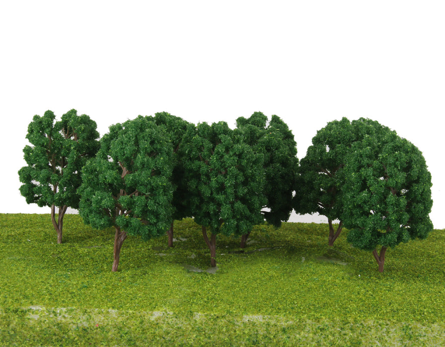 10pcs Street Train Model Trees Scenery 1/100 Scale Green