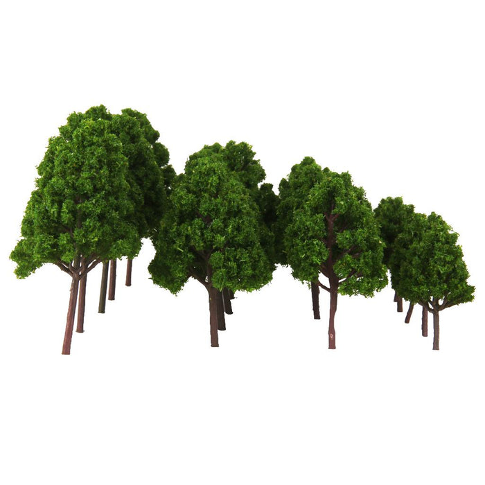 20pcs Mix Plastic Model Trees Train Railroad Scenery Dark Green HO N Z Scale