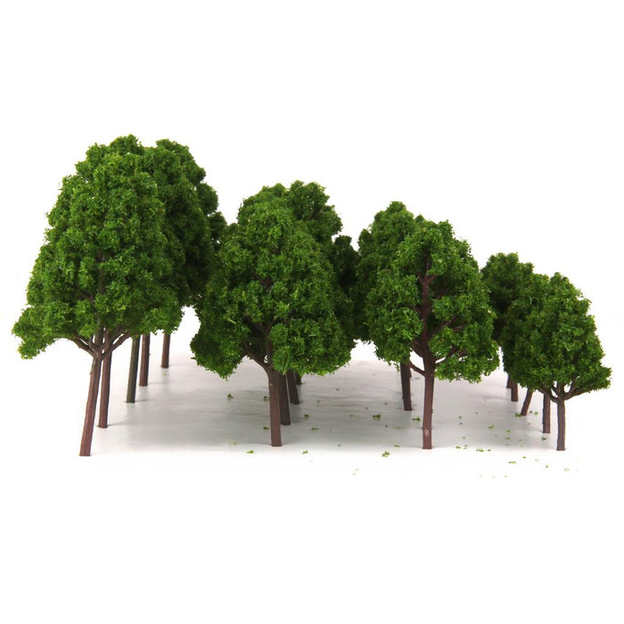 20pcs Mix Plastic Model Trees Train Railroad Scenery Dark Green HO N Z Scale