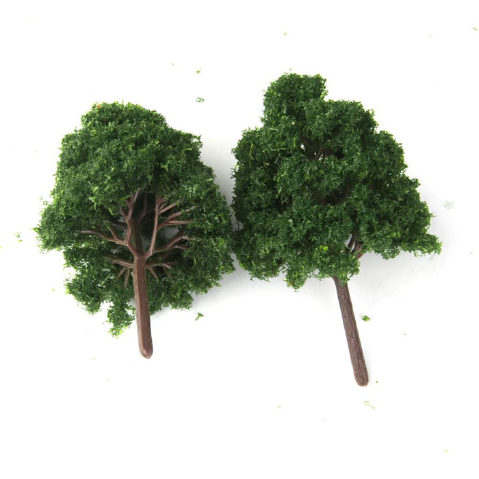 25 Dark Green Model Trees N Scale Train Layout Wargame Scenery Diorama 1:150