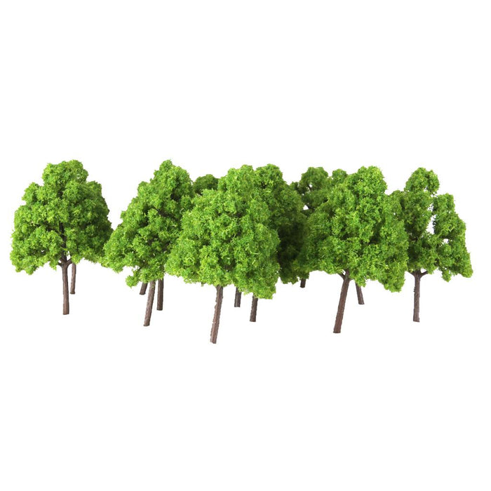 25Pcs Model Cypress Tress Train Railroad Scenery 1:150 Light Green