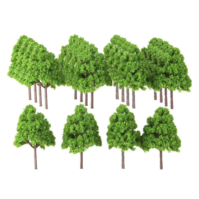 25Pcs Model Cypress Tress Train Railroad Scenery 1:150 Light Green